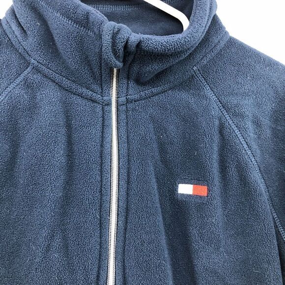Tommy Hilfiger Sport Navy Blue Long Sleeve Fill Zip Jacket Size L Mens - Picture 2 of 12